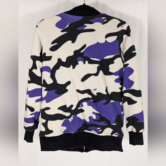 Brazilian Rexpeita Purple, White and Black Camo Reversible Zip Jacket Size Small - Picture 2 of 11